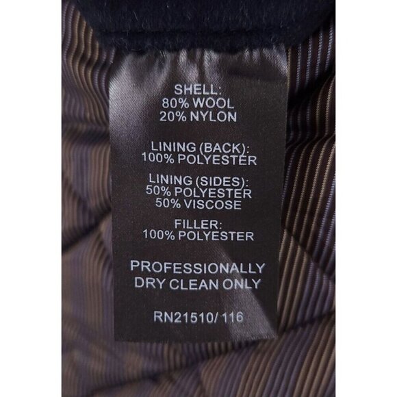 Hart Schaffner Marx Forrester Wool Blend Coat M Mens Navy Plaid - Picture 14 of 14